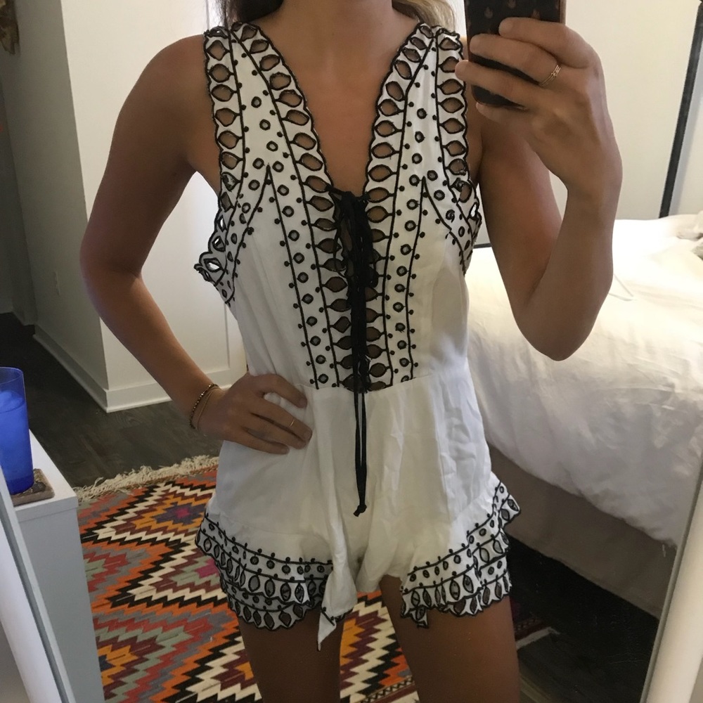 NBD Eyelet Embroidered Romper
